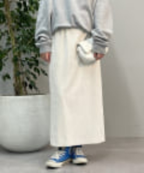 un dix cors(アンディコール)の「シーズンライクなコーデュロイ素材のスカート コーデュロイナロースカート(スカート・レディース・アイボリー/ピンク/チャコールグレー・FREE)」の18枚目の写真