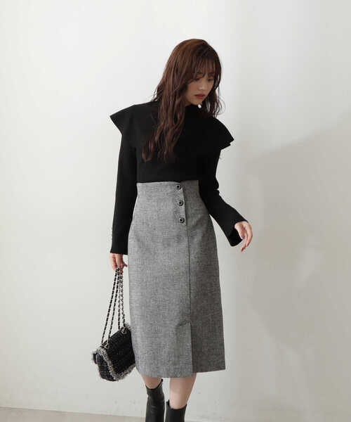 PROPORTION BODY DRESSING(プロポーションボディドレッシング)の「ケープ付き2Wayニットプルオーバー/1212270506(ニット/セーター・レディース・ブラック/グレー/ホワイト系その他・FREE)」の14枚目の写真