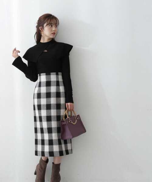 PROPORTION BODY DRESSING(プロポーションボディドレッシング)の「ケープ付き2Wayニットプルオーバー/1212270506(ニット/セーター・レディース・ブラック/グレー/ホワイト系その他・FREE)」の18枚目の写真