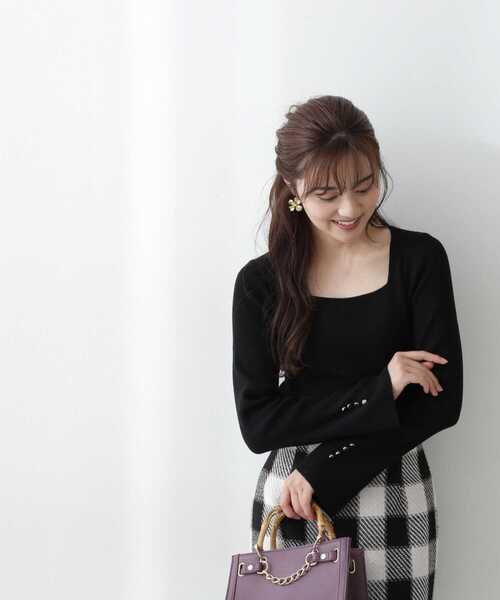 PROPORTION BODY DRESSING(プロポーションボディドレッシング)の「ケープ付き2Wayニットプルオーバー/1212270506(ニット/セーター・レディース・ブラック/グレー/ホワイト系その他・FREE)」の19枚目の写真