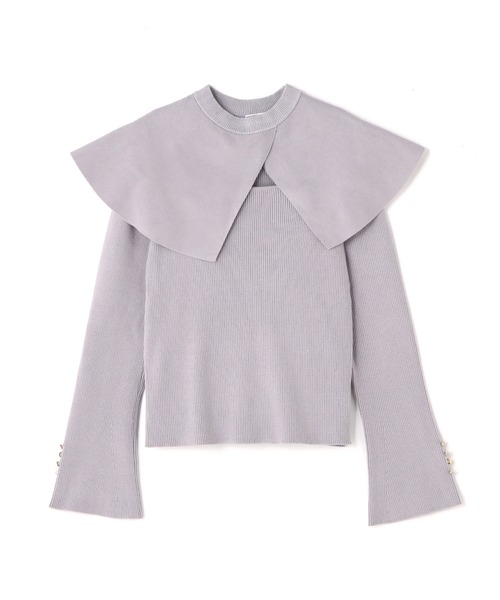 PROPORTION BODY DRESSING(プロポーションボディドレッシング)の「ケープ付き2Wayニットプルオーバー/1212270506(ニット/セーター・レディース・ブラック/グレー/ホワイト系その他・FREE)」の11枚目の写真