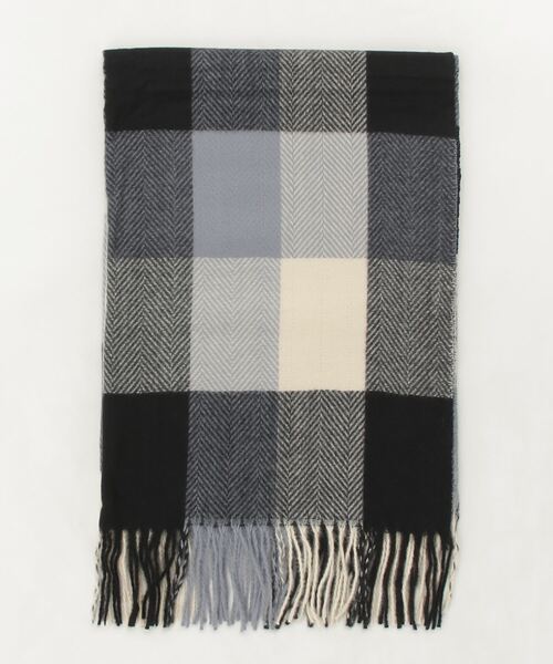 chumchum(チャムチャム)の「Quality ブロックチェックストール(ストール/ショール・レディース・ブラック系その他/オレンジ系その他/イエロー系その他/ブルー系その他・FREE)」の1枚目の写真