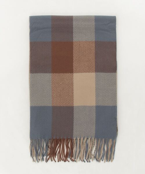 chumchum(チャムチャム)の「Quality ブロックチェックストール(ストール/ショール・レディース・ブラック系その他/オレンジ系その他/イエロー系その他/ブルー系その他・FREE)」の2枚目の写真