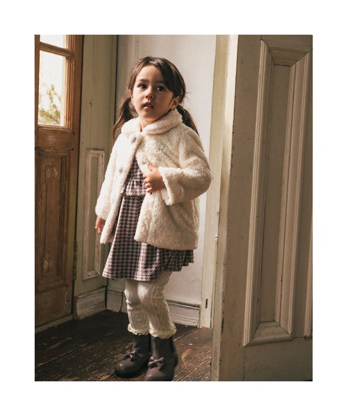 BeBe（ベベ）の「BeBe/【お揃い】ベロア千鳥柄フリルリボンワンピースベビー(80~90cm)（その他ベビーウェア・キッズ・ピンク系その他/ベージュ系その他・90/80）」の18枚目の写真