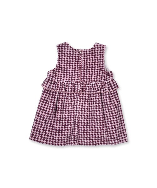 BeBe（ベベ）の「BeBe/【お揃い】ベロア千鳥柄フリルリボンワンピースベビー(80~90cm)（その他ベビーウェア・キッズ・ピンク系その他/ベージュ系その他・90/80）」の14枚目の写真