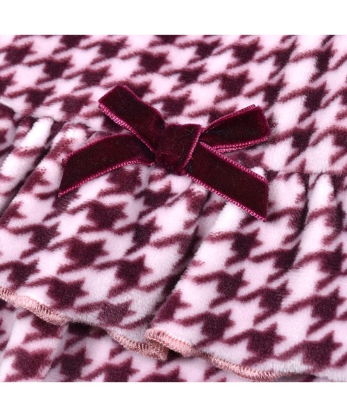 BeBe（ベベ）の「BeBe/【お揃い】ベロア千鳥柄フリルリボンワンピースベビー(80~90cm)（その他ベビーウェア・キッズ・ピンク系その他/ベージュ系その他・90/80）」の16枚目の写真