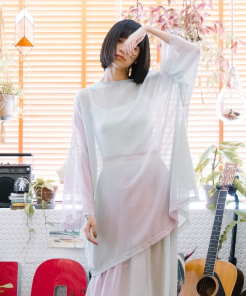 STOF/ストフ/Fog dyed huge tee