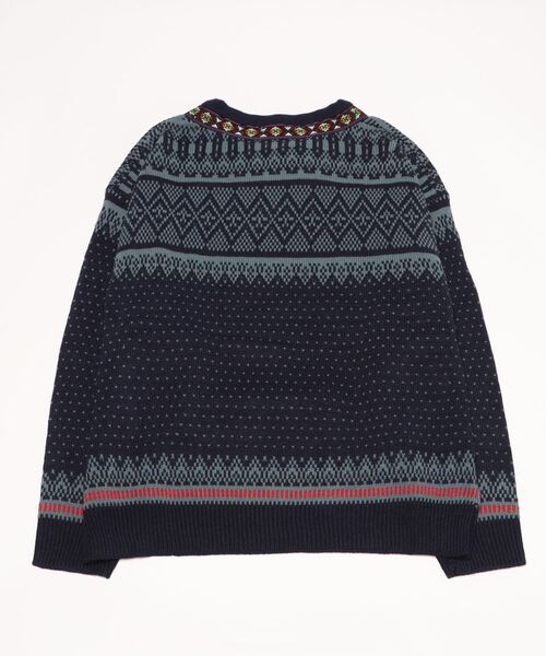 ８(eight)（エイト）の「ノルディックニット（ニット/セーター・メンズ・ネイビー/ライトグレー/オフホワイト・LARGE/MEDIUM）」の4枚目の写真