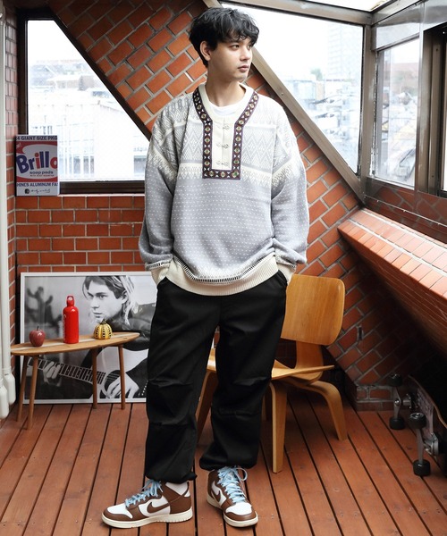 ８(eight)（エイト）の「ノルディックニット（ニット/セーター・メンズ・ネイビー/ライトグレー/オフホワイト・LARGE/MEDIUM）」の20枚目の写真