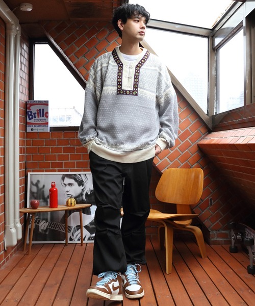 ８(eight)（エイト）の「ノルディックニット（ニット/セーター・メンズ・ネイビー/ライトグレー/オフホワイト・LARGE/MEDIUM）」の22枚目の写真