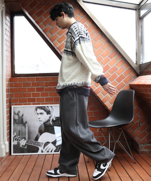 ８(eight)（エイト）の「ノルディックニット（ニット/セーター・メンズ・ネイビー/ライトグレー/オフホワイト・LARGE/MEDIUM）」の11枚目の写真