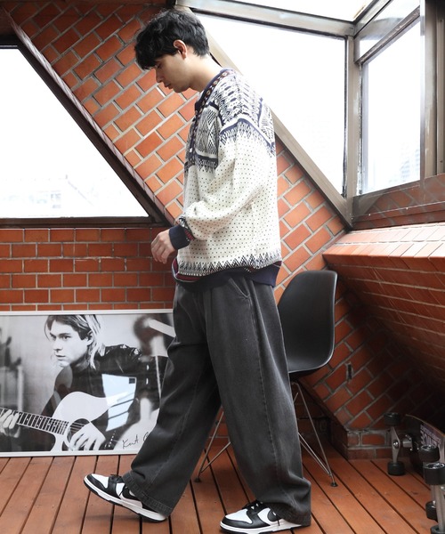 ８(eight)（エイト）の「ノルディックニット（ニット/セーター・メンズ・ネイビー/ライトグレー/オフホワイト・LARGE/MEDIUM）」の12枚目の写真