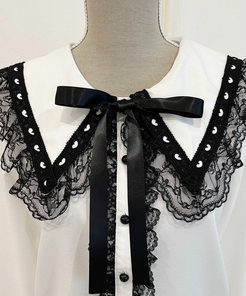 MA*RS(アメーバーマーズ)の「ハートレース配色ブラウス(シャツ/ブラウス・レディース・ホワイト/ピンク/ブラック・FREE)」の20枚目の写真