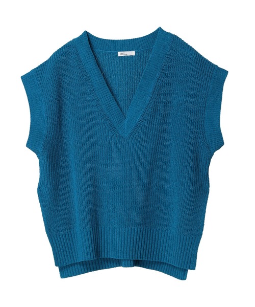 CRAFT STANDARD BOUTIQUE（クラフトスタンダードブティック）の「モールニットVネックベスト　◆（ベスト・レディース・グリーン/ブルー/モカ/ブラック・FREE）」の9枚目の写真