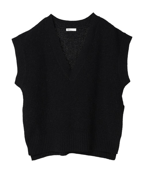 CRAFT STANDARD BOUTIQUE（クラフトスタンダードブティック）の「モールニットVネックベスト　◆（ベスト・レディース・グリーン/ブルー/モカ/ブラック・FREE）」の6枚目の写真