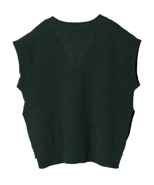 CRAFT STANDARD BOUTIQUE（クラフトスタンダードブティック）の「モールニットVネックベスト　◆（ベスト・レディース・グリーン/ブルー/モカ/ブラック・FREE）」の10枚目の写真
