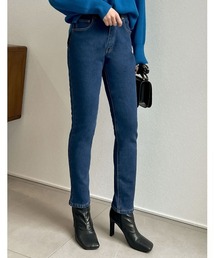 [WINTER PRE ORDER][低身長/高身長/大きいサイズ有]裏フリースストレッチスキニーデニムパンツ