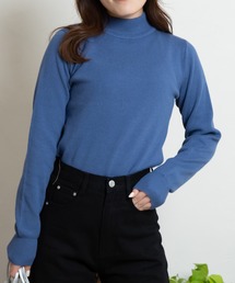【なめらかカシミヤタッチ】ハイネックニット