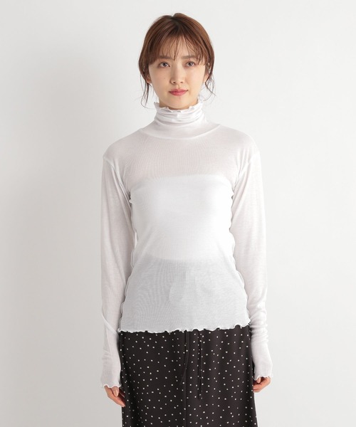 Andemiu（アンデミュウ）の「カットリブタートル180544（Tシャツ/カットソー・レディース・ブラック/グレー/オフホワイト・FREE）」の18枚目の写真