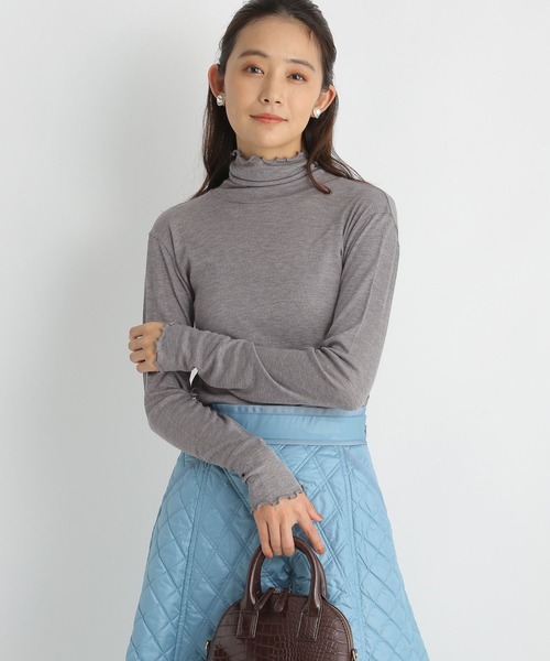 Andemiu（アンデミュウ）の「カットリブタートル180544（Tシャツ/カットソー・レディース・ブラック/グレー/オフホワイト・FREE）」の16枚目の写真