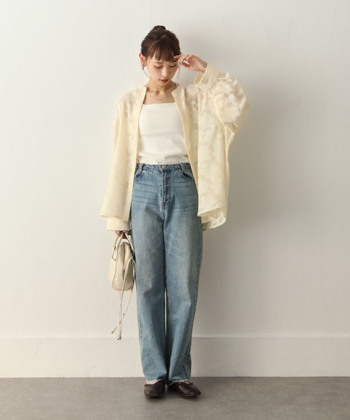 Chillfar（チルファー）の「シアージャガードシャツ（シャツ/ブラウス・レディース・アイボリー/ブラック/ピンク/グリーン・MEDIUM/LARGE）」の9枚目の写真