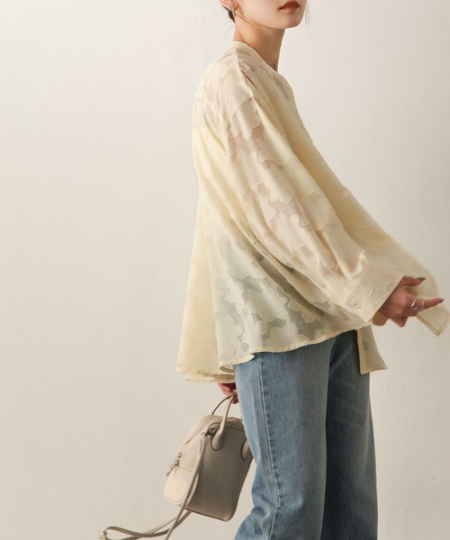 Chillfar（チルファー）の「シアージャガードシャツ（シャツ/ブラウス・レディース・アイボリー/ブラック/ピンク/グリーン・MEDIUM/LARGE）」の12枚目の写真