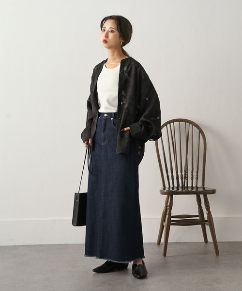 Chillfar（チルファー）の「シアージャガードシャツ（シャツ/ブラウス・レディース・アイボリー/ブラック/ピンク/グリーン・MEDIUM/LARGE）」の14枚目の写真