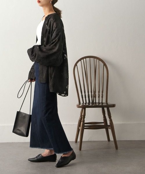 Chillfar（チルファー）の「シアージャガードシャツ（シャツ/ブラウス・レディース・アイボリー/ブラック/ピンク/グリーン・MEDIUM/LARGE）」の16枚目の写真