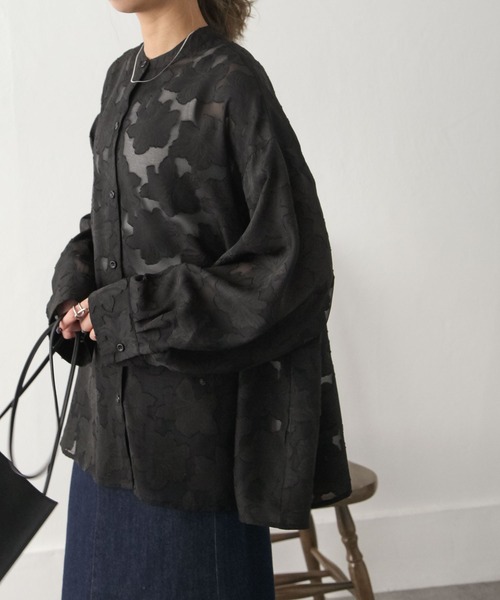 Chillfar（チルファー）の「シアージャガードシャツ（シャツ/ブラウス・レディース・アイボリー/ブラック/ピンク/グリーン・MEDIUM/LARGE）」の20枚目の写真