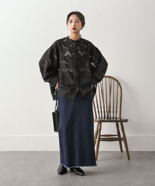 Chillfar（チルファー）の「シアージャガードシャツ（シャツ/ブラウス・レディース・アイボリー/ブラック/ピンク/グリーン・MEDIUM/LARGE）」の22枚目の写真