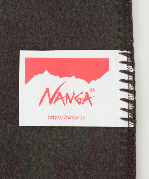 NANGA(ナンガ)の「【NANGA / ナンガ】 FOLK (CHECKERCROSS)ブランケット(ストール/ショール・メンズ・グリーン・FREE)」の5枚目の写真
