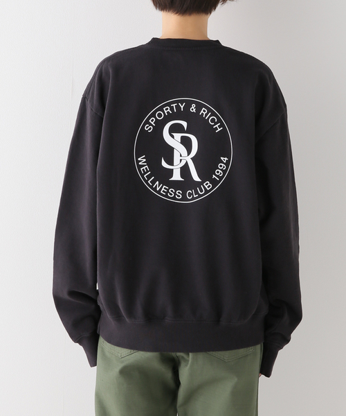 SPORTY&RICH(スポーティアンドリッチ)の「【Sporty & Rich / スポーティーアンドリッチ】 SR CREWNECK(スウェット・レディース・ブラック系その他・SMALL)」の5枚目の写真