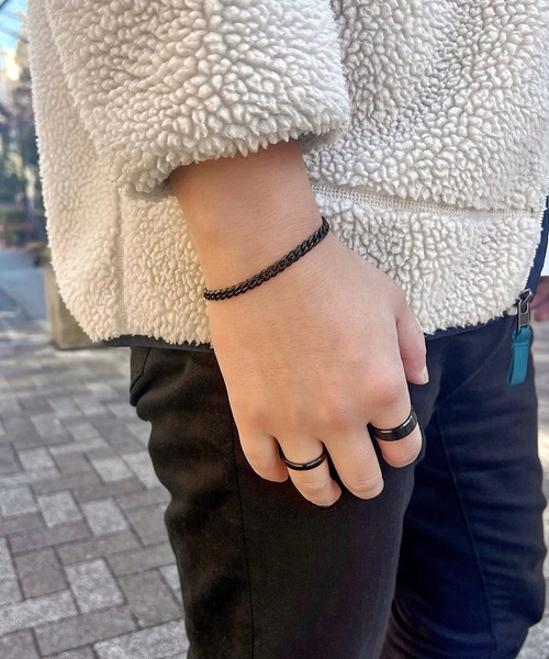 SBG（エスビー）の「SBG 喜平チェーンブレスレット（ブレスレット・メンズ・シルバー系その他/ゴールド/ゴールド系その他/ブラック/ブラック系その他/シルバー・19cm）」の3枚目の写真