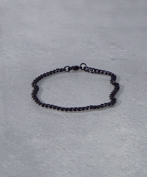 SBG（エスビー）の「SBG 喜平チェーンブレスレット（ブレスレット・メンズ・シルバー系その他/ゴールド/ゴールド系その他/ブラック/ブラック系その他/シルバー・19cm）」の2枚目の写真