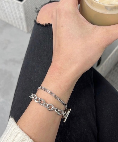 SBG（エスビー）の「SBG 喜平チェーンブレスレット（ブレスレット・メンズ・シルバー系その他/ゴールド/ゴールド系その他/ブラック/ブラック系その他/シルバー・19cm）」の7枚目の写真