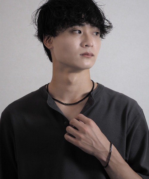 SBG(エスビー)の「SBG 喜平チェーンブレスレット(ブレスレット・メンズ・シルバー系その他/ゴールド/ゴールド系その他/ブラック/ブラック系その他/シルバー・19cm)」の9枚目の写真