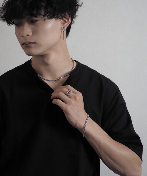 SBG(エスビー)の「SBG 喜平チェーンブレスレット(ブレスレット・メンズ・シルバー系その他/ゴールド/ゴールド系その他/ブラック/ブラック系その他/シルバー・19cm)」の8枚目の写真
