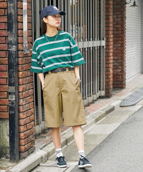 ３枚ディッキーズ　ベージュ　チノパン　ハーフパンツ　ビックサイズ　ワイドW40 Dickies パンツ 「別注」Dickies / ワイド チノ ショーツ メンズ