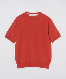 SHIPS | BATEAUX DE SHIPS: ハイゲージ リネン ニットTシャツ(Tシャツ/カットソー)