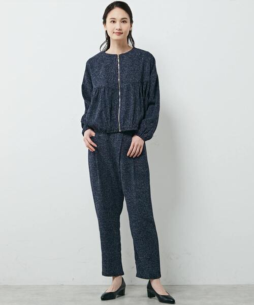 MELROSE claire（メルローズ クレール）の「【ツィードヨーク切り替えギャザーブルゾン】（ブルゾン・レディース・ブラック/オフホワイト/ネイビー・FREE）」の18枚目の写真
