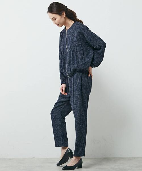 MELROSE claire（メルローズ クレール）の「【ツィードヨーク切り替えギャザーブルゾン】（ブルゾン・レディース・ブラック/オフホワイト/ネイビー・FREE）」の19枚目の写真