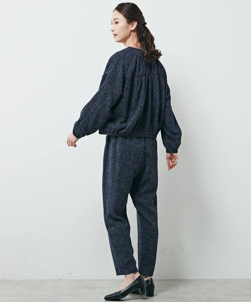 MELROSE claire（メルローズ クレール）の「【ツィードヨーク切り替えギャザーブルゾン】（ブルゾン・レディース・ブラック/オフホワイト/ネイビー・FREE）」の21枚目の写真