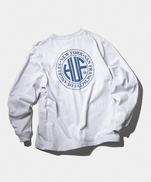 HUF（ハフ）の「REGIONAL LS TEE / HUF ロングスリーブTシャツ（Tシャツ/カットソー・メンズ・ホワイト/アッシュグレー/ブラック/ブルー系その他・SMALL/MEDIUM/LARGE/X-LARGE/XX-LARGE/X-SMALL）」の3枚目の写真
