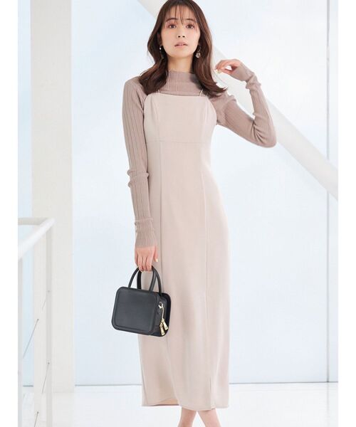 MERCURYDUO(マーキュリーデュオ)の「シアーニットセットキャミワンピース(ワンピース・レディース・ベージュ/グレー・SMALL/MEDIUM)」の18枚目の写真