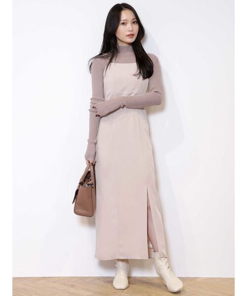 MERCURYDUO(マーキュリーデュオ)の「シアーニットセットキャミワンピース(ワンピース・レディース・ベージュ/グレー・SMALL/MEDIUM)」の21枚目の写真