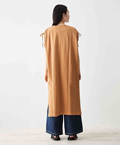 TOBILA（トビラ）の「無地コットン天竺コード刺繍ワンピース（ワンピース・レディース・スミクロ/オレンジ/ブルー・M）」の11枚目の写真