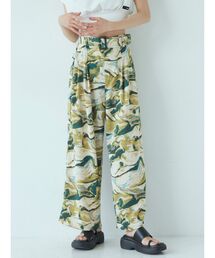 MURUA | 【WEB限定】インクプリントタックワイドパンツ(スラックス)