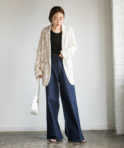 Noble（ノーブル）の「レースオーバージャケット（テーラード