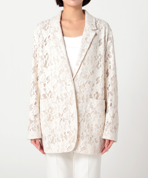 Noble（ノーブル）の「レースオーバージャケット（テーラード