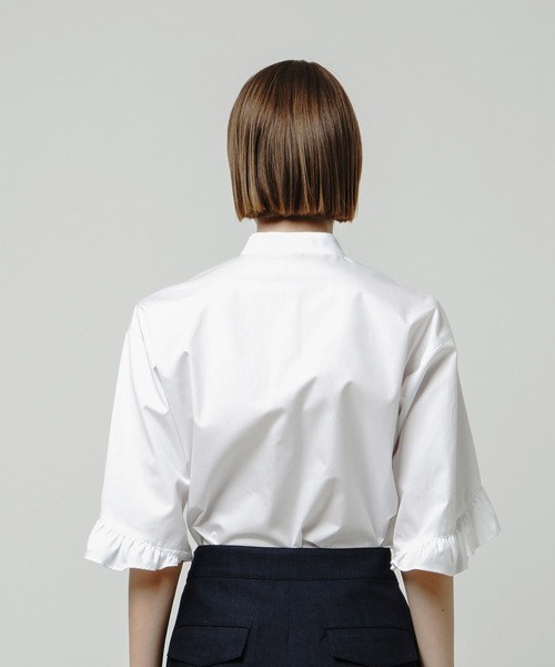 allureville（アルアバイル）の「ブロード切替フリルブラウス（シャツ